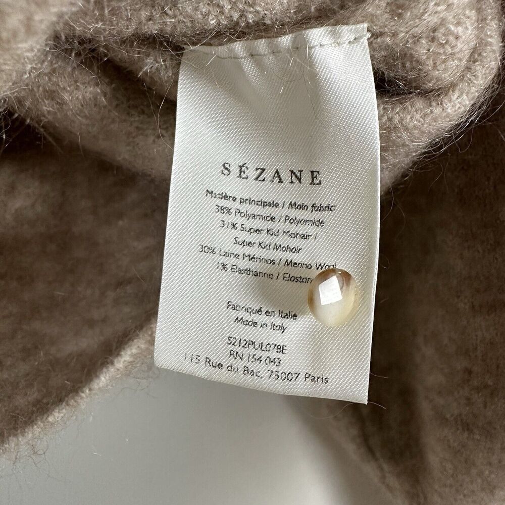 La Maille Sezane Paris Louise Sweater Womens Small Mohair Wool Buttons - Picture 6 of 7